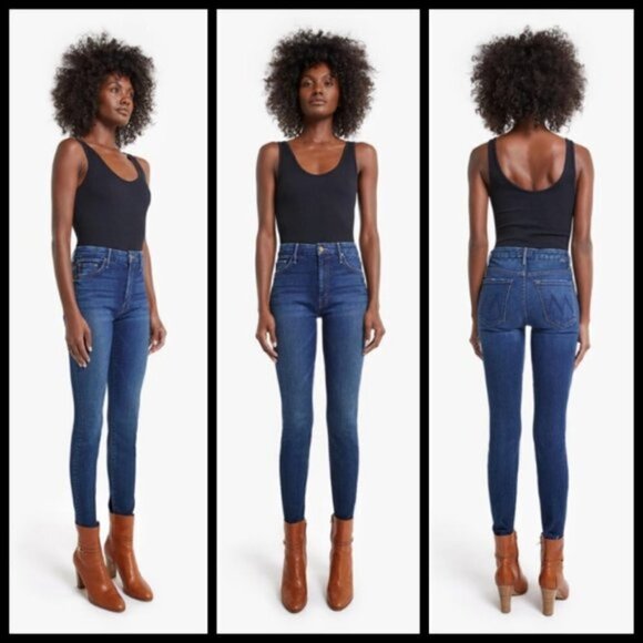 💕MOTHER💕 High Waisted Looker Jeans ~ Until Next Time Skinny High Rise 32 NWT - Picture 1 of 14